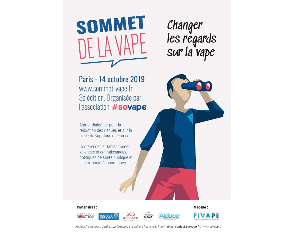 #SOvape dévoile le programme du 3e sommet de la Vape qui aura lieu le 14 octobre 2019 à Paris