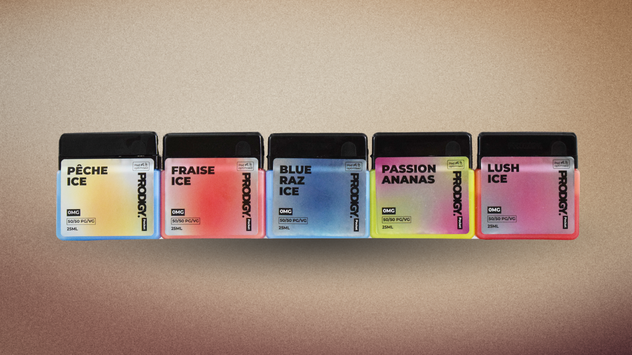 Prodigy : Découvrez les e-liquides 50ml et 25ml en 50/50 PG/VG