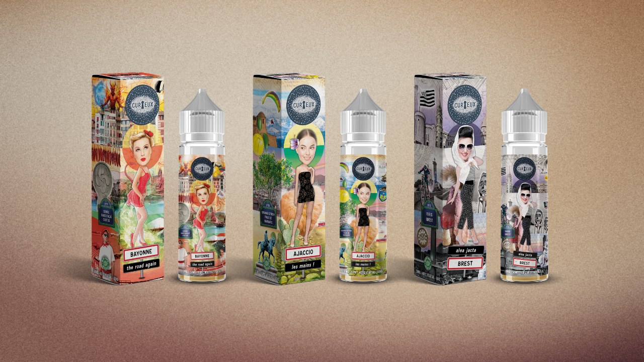 Curieux – Gamme HEXAGONE : des e-liquides fruités et frais